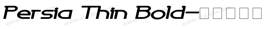 Persia Thin Bold字体转换